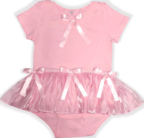 Custom Made to Fit You Cute Pink Knit Adult Sissy Baby ABDL Onesie Romper by Leanne's