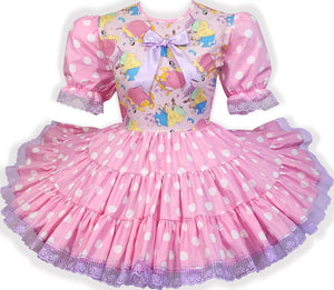 Ready to Wear Pink Polka Dot Princess Cute 3XL Adult Sissy Dress by Leanne's