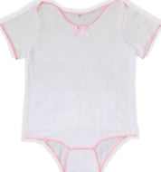 White Ruffle Butt Pink Bows Adult Baby Sissy ABDL Onesie Romper by Leanne's