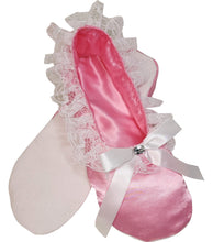 Made to Fit You Pink Satin Ruffles Adult Baby Sissy Slippers Booties by Leanne's