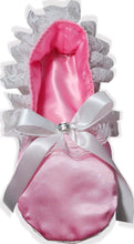 Made to Fit You Pink Satin Ruffles Adult Baby Sissy Slippers Booties by Leanne's