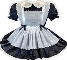 Mildred Custom Fit Satin & Eyelet French Maid Adult Sissy Dress by Leanne's