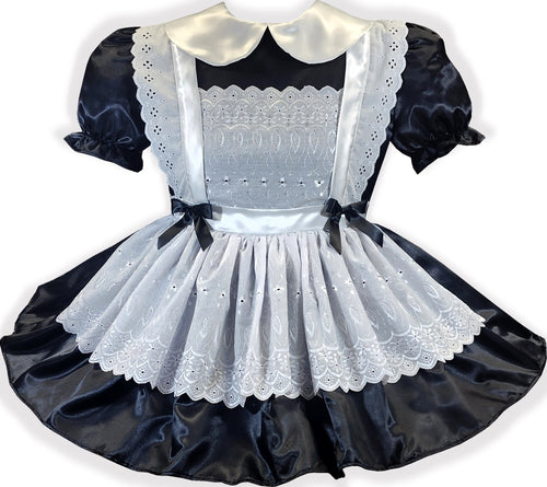 Ready to Wear Satin & Eyelet French Maid Adult Sissy Dress by Leanne's
