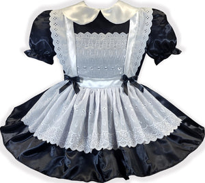 Ready to Wear Satin & Eyelet French Maid Adult Sissy Dress by Leanne's