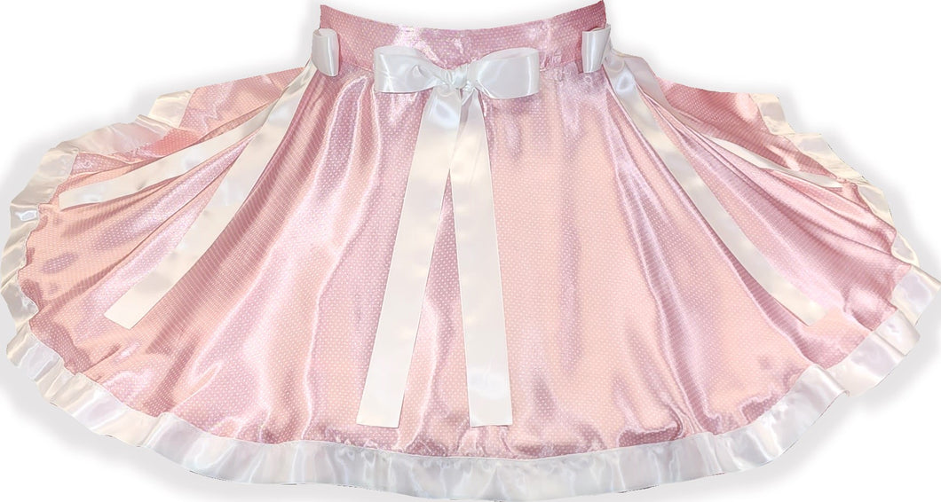 4XL Ready to Wear Pink Satin Bows Adult Little Girl Sissy Skirt by Leanne's