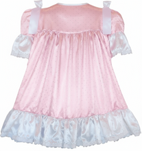 Custom Fit Pink White Satin Silver Stars Adult Sissy Nightgown by Leanne's