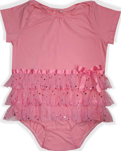 L Ready to Wear Pink Ruffle Butt Bodysuit Onesie Romper Adult Sissy Dress up by Leanne's