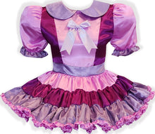 Gracie Custom Fit Lilac Violet Purple Periwinkle Satin Adult Sissy Dress by Leanne's