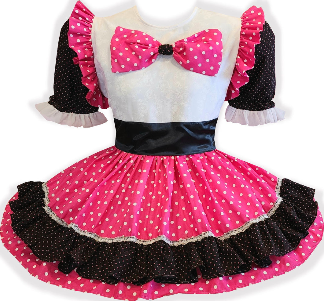 Ready to Wear Pink Polka Dot Cute Adult Sissy Dress by Leanne's