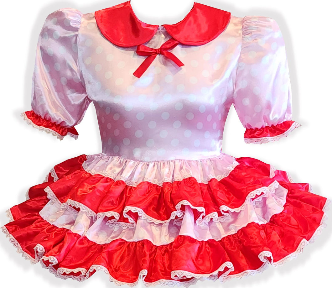 Red Satin Sissy Dress