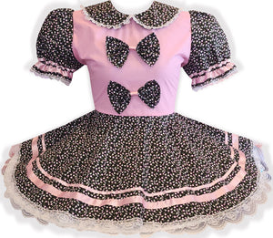 Ready to Wear Pink Black Bows Adult Sissy Dress by Leanne's