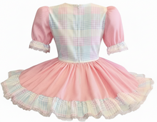 Belva Custom Fit Rainbow Polka Dots Bows Adult Sissy Dress by Leanne's