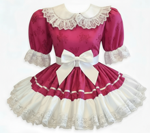 Riley Custom Fit Lacy Black and White Adult Sissy Dress by Leanne's