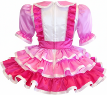 Robyne Custom Fit Pink Satin Ruffles Bows Adult Sissy Dress by Leanne's