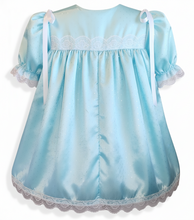 Custom Fit Mint Green Satin Silver Stars Adult Sissy Nightgown by Leanne's