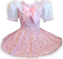 Susan Custom Fit Pink Flowers Adult Little Girl Sissy Dress by Leanne's