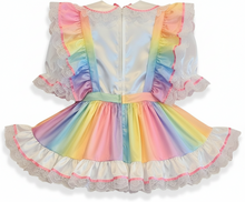 Bertha Custom Fit Rainbow Satin Ribbon Bows Adult Little Girl Sissy Dress by Leanne's