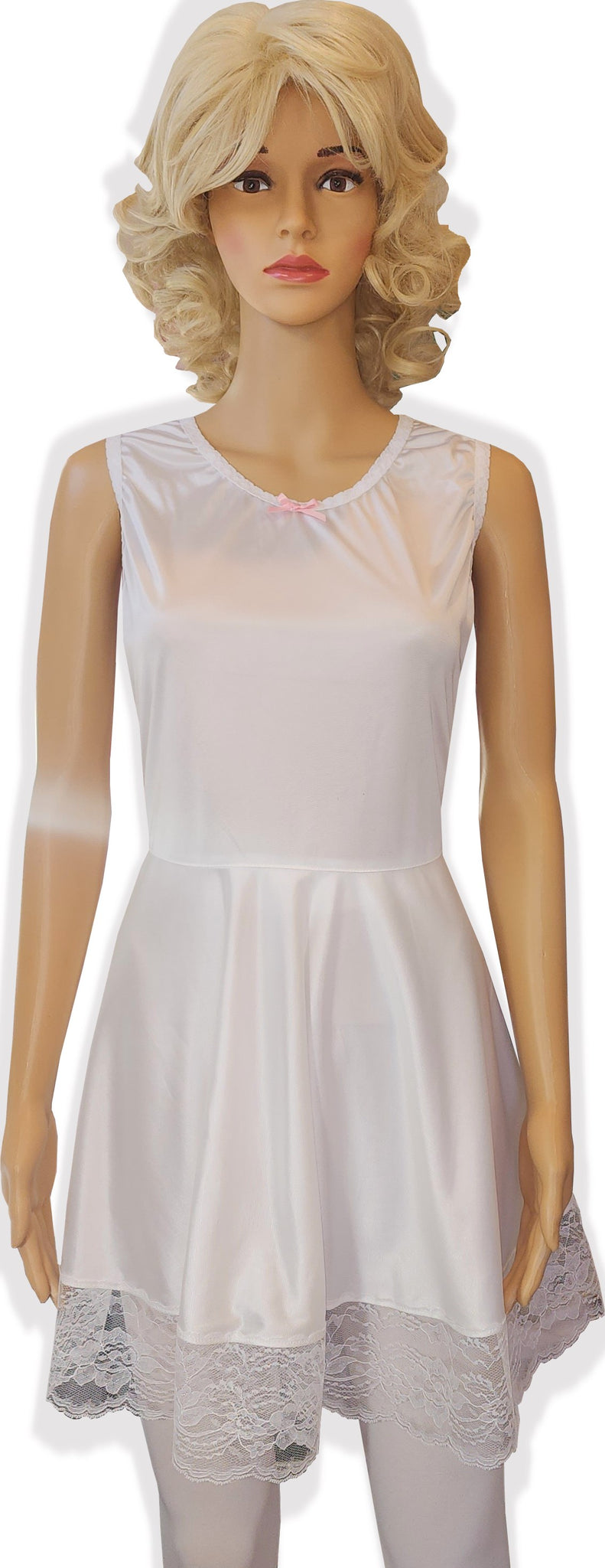 Custom Fit White Tricot Slip Dress Lining Petticoat Adult Sissy Dress – Leanne's Pretty Dresses Custom Fit White Tricot Slip Dress Lining Petticoat Adult Sissy Dress – Leanne's Pretty Dresses