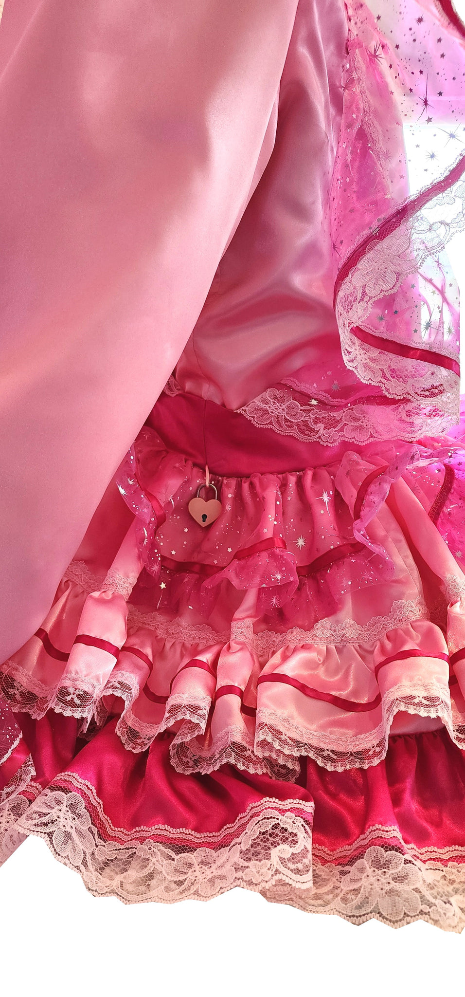 Latasha Custom Fit Pink Satin Lined Locking Dress Padlocks & Attached Leanne's Pretty Dresses Latasha Custom Fit Pink Satin Lined Locking Dress Padlocks & Attached Leanne's Pretty Dresses
