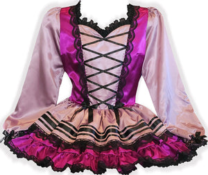 Nikkie Custom Fit Purple Satin Black Lace Bows Adult Sissy Dress by Le Leanne's Pretty Dresses Nikkie Custom Fit Purple Satin Black Lace Bows Adult Sissy Dress by Le Leanne's Pretty Dresses