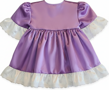 Custom Fit Purple Satin Buttons Bows Adult Sissy Babydoll Nightgown by Leanne's