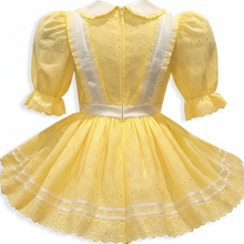 Custom Fit Yellow Ducky Eyelet Satin Bows Sissy Adult Little Girl Dress by Leanne's