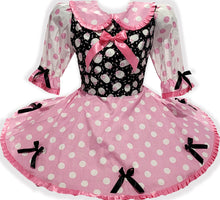 Ready-to-Wear Pink Polka Dots Lambs Bows Adult Sissy Dress by Leanne's