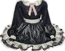 Ready-to-Wear Deluxe Black Satin Lined Dress & Rhumba Panties for Adult Sissy