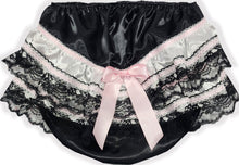 Ready-to-Wear Deluxe Black Satin Lined Dress & Rhumba Panties for Adult Sissy