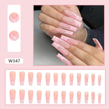 Pink Sissy Heart Stripe Press on Nails