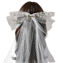 Big White Beaded Lolita Wedding Hair Bow