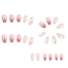 Pink & Silver Gradient Glitter Sissy Press on Nails