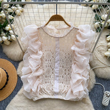 Romantic Sleeveless Lolita Lace Top with Sheer Ruffles - 9 Colors