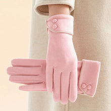 Women's Fleece-lined Warm Graceful Button Gloves - 5 Colors