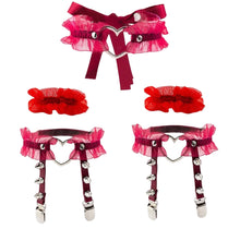 5pc Choker Necklace Bracelet Garter Accessories for Sissy Lolita Dress up