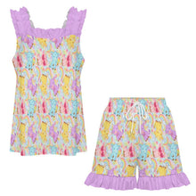 Sissy Rainbow Cows 2pc ABDL Ruffle Pajama Set
