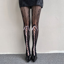 Sweet Lolita Ribbon Lace up Bows Lacy Pantyhose - 13 Colors