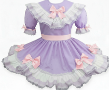 Violet Custom Fit Eyelet Ruffles Bows Adult Little Girl Sissy Dress by Leanne's