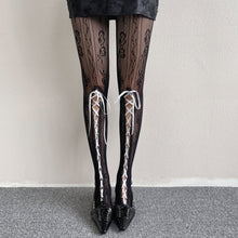 Sweet Lolita Ribbon Lace up Bows Lacy Pantyhose - 13 Colors