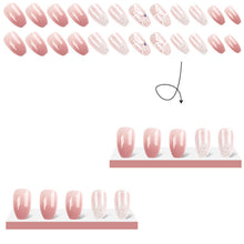 Pink & Silver Gradient Glitter Sissy Press on Nails