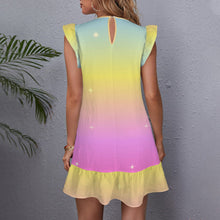 Adult Rainbow Snuggle Sissy Ruffle Play Dress