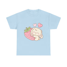 Cute Bunny Strawberry Unisex Play Tee - 4 Colors