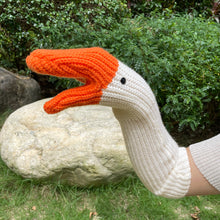 Swan Full Finger Gloves Knitted Wool Mittens