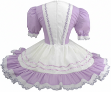 Isabella Custom Fit Lavender White Eyelet Adult Sissy Dress Leanne