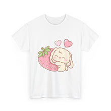 Cute Bunny Strawberry Unisex Play Tee - 4 Colors