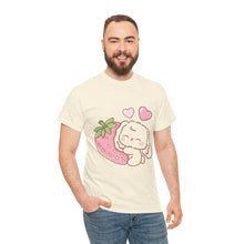 Cute Bunny Strawberry Unisex Play Tee - 4 Colors
