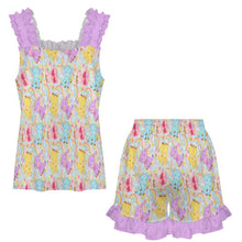 Sissy Rainbow Cows 2pc ABDL Ruffle Pajama Set