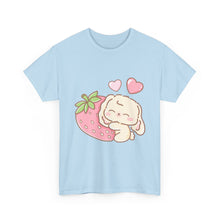 Cute Bunny Strawberry Unisex Play Tee - 4 Colors