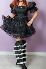 Lunar Soufflé Black Lace Ruffle Petticoat Skirt