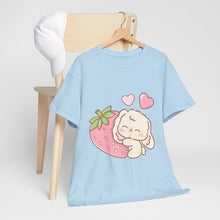 Cute Bunny Strawberry Unisex Play Tee - 4 Colors